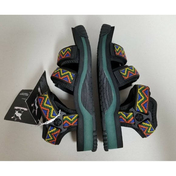 SHAKA Neo Bungy Sandals Vintage Throwback Multicolor Mens Size 6 39